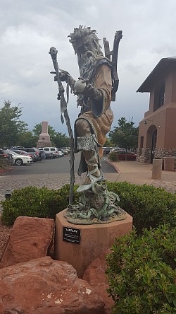 Magical Merlin statue in Sedona, Arizona