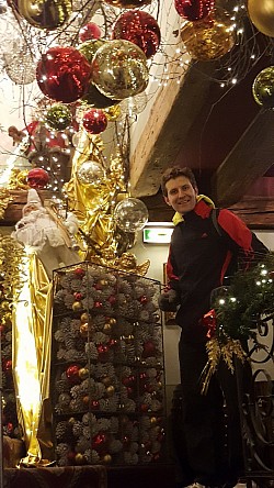 Host at a chocolate diner in Zurich