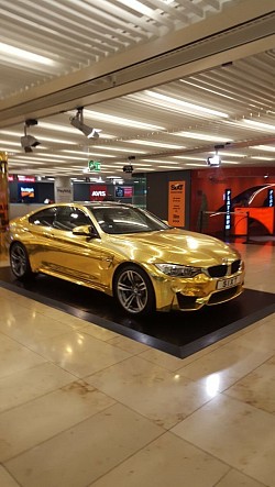 Gold car in Berlin, Germany