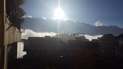 Sun from a view in Sapa, Vietnam